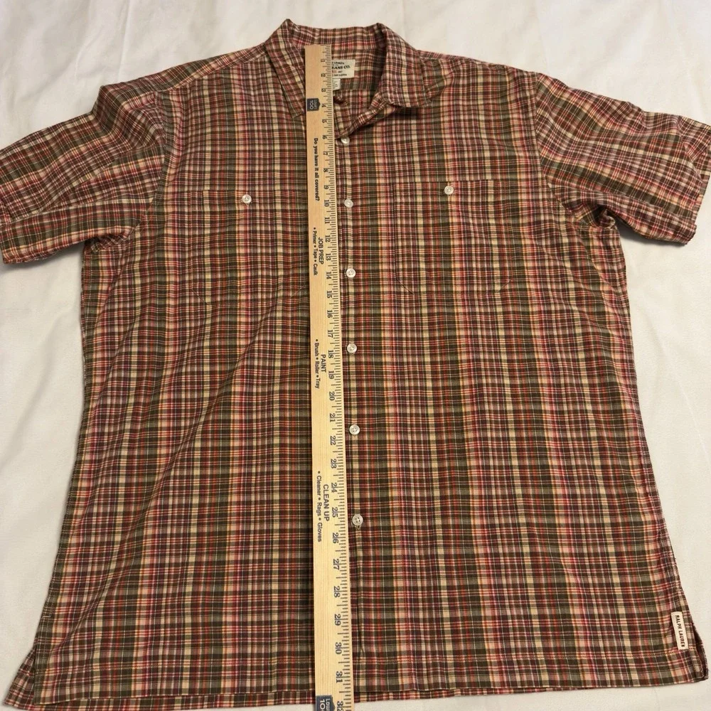 Ralph Lauren Polo Jeans‎ Men's Button Up Short Sleeve Shirt Size Large